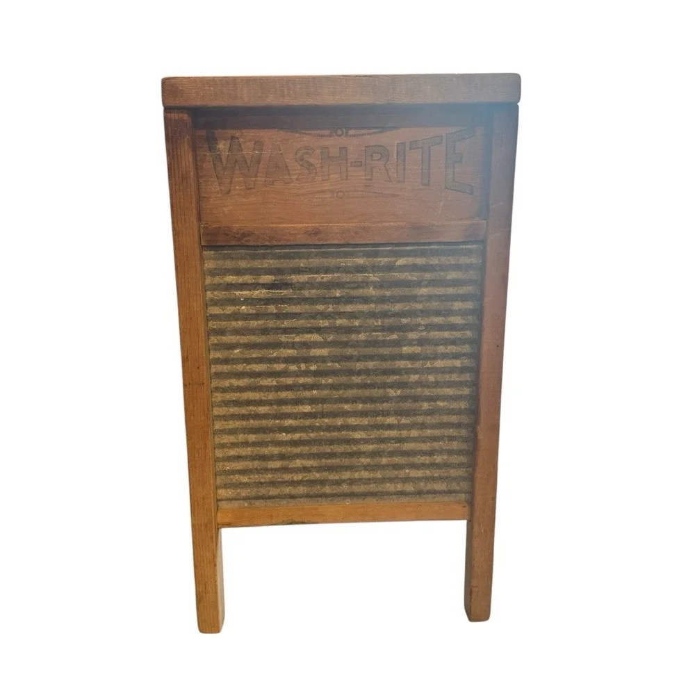 National Washboard Co. Wood & Zinc No. 28 Memphis Chicago Vintage Decor Laundry
